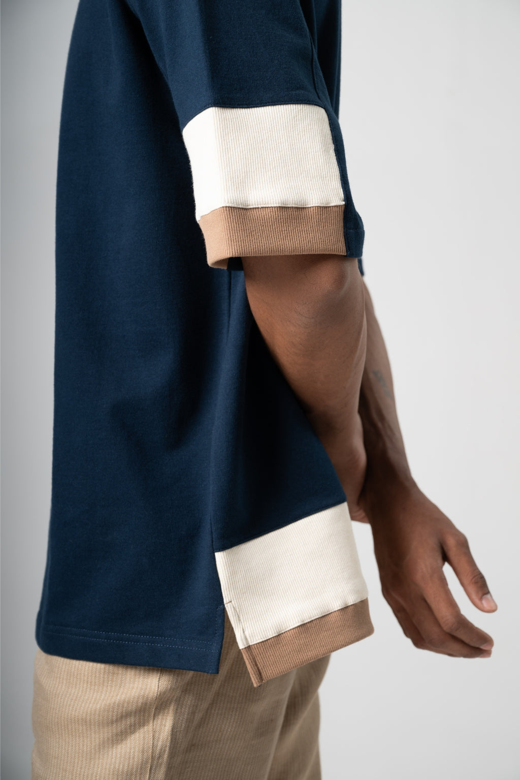 'Step-up' Contrast Tee